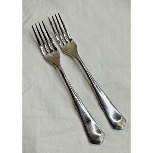 Robert Welch Westbury Bright Stainless Flatware Silverware 2 Dinner Forks 8"